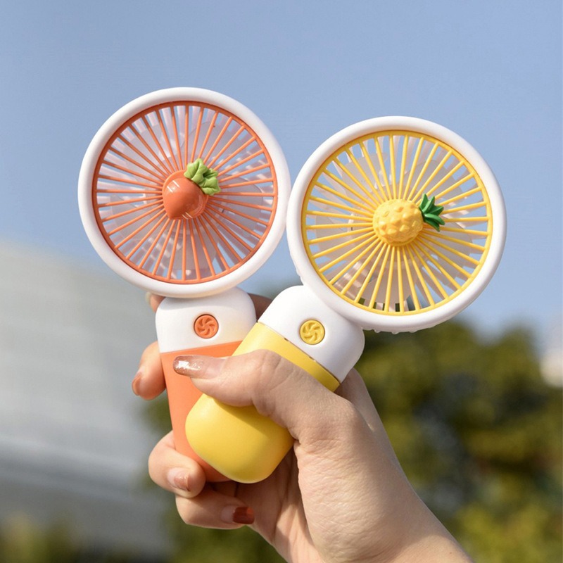 Outdoor Camping Ventilator - 1pc 夏ミニファンポータブルハンドヘルドかわいい学生デスクトップ USB 充電式扇風機屋外キャンプ旅行ポケットファン