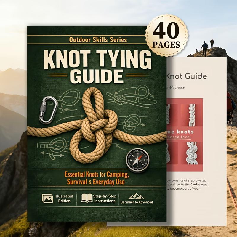 Outdoor Camping Adventures - 必須の結び目ガイドブック 50種類の図解結び目 キャンプ、サバイバル、アウトドアアドベンチャーのためのステップバイステップの説明