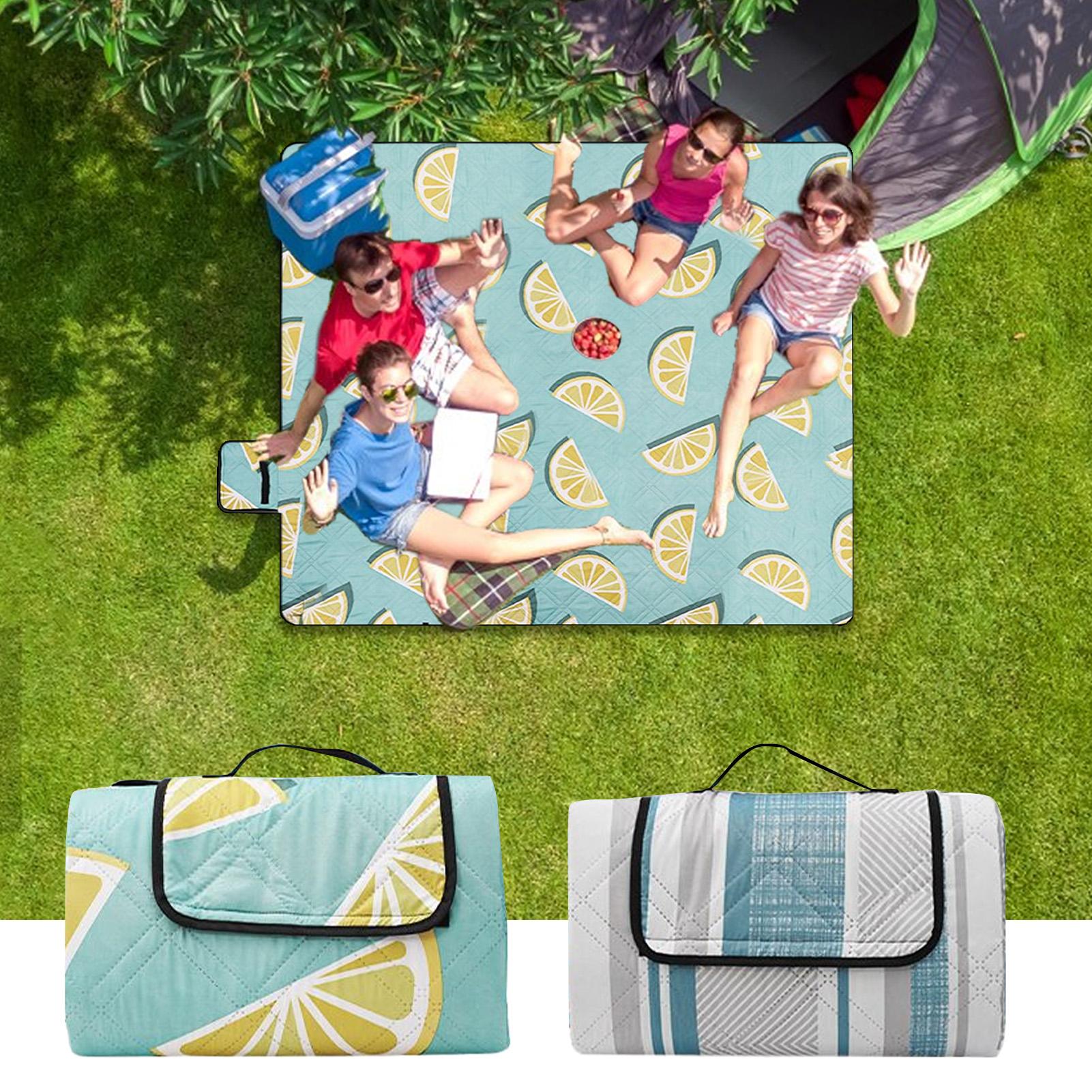 Outdoor Camping Decke - ピクニックブランケット屋外キャンプラグ防水ノンスリップ折りたたみマット 78X78 インチ RV ポーチデッキバルコニープール裏庭砂