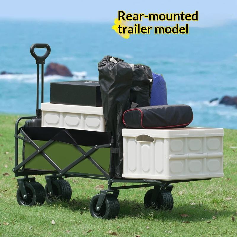 Outdoor Camping Furniture - 工場直売 四輪プラットフォーム キャンプ用ユーティリティワゴン 175kg 折りたたみ式 OEM