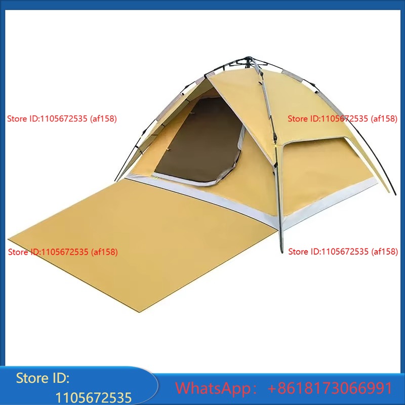 Outdoor Camping Tent Waterproof - ポータブル二層式ピクニックキャンプテント、4～6人用クイックオープン自動屋外雨風防水キャノピー