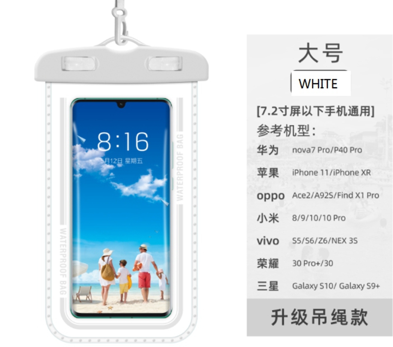 Dry Bag Waterproof - フルビュー防水ケース電話水中雪熱帯雨林透明ドライバッグ水泳ポーチビッグ携帯電話カバー