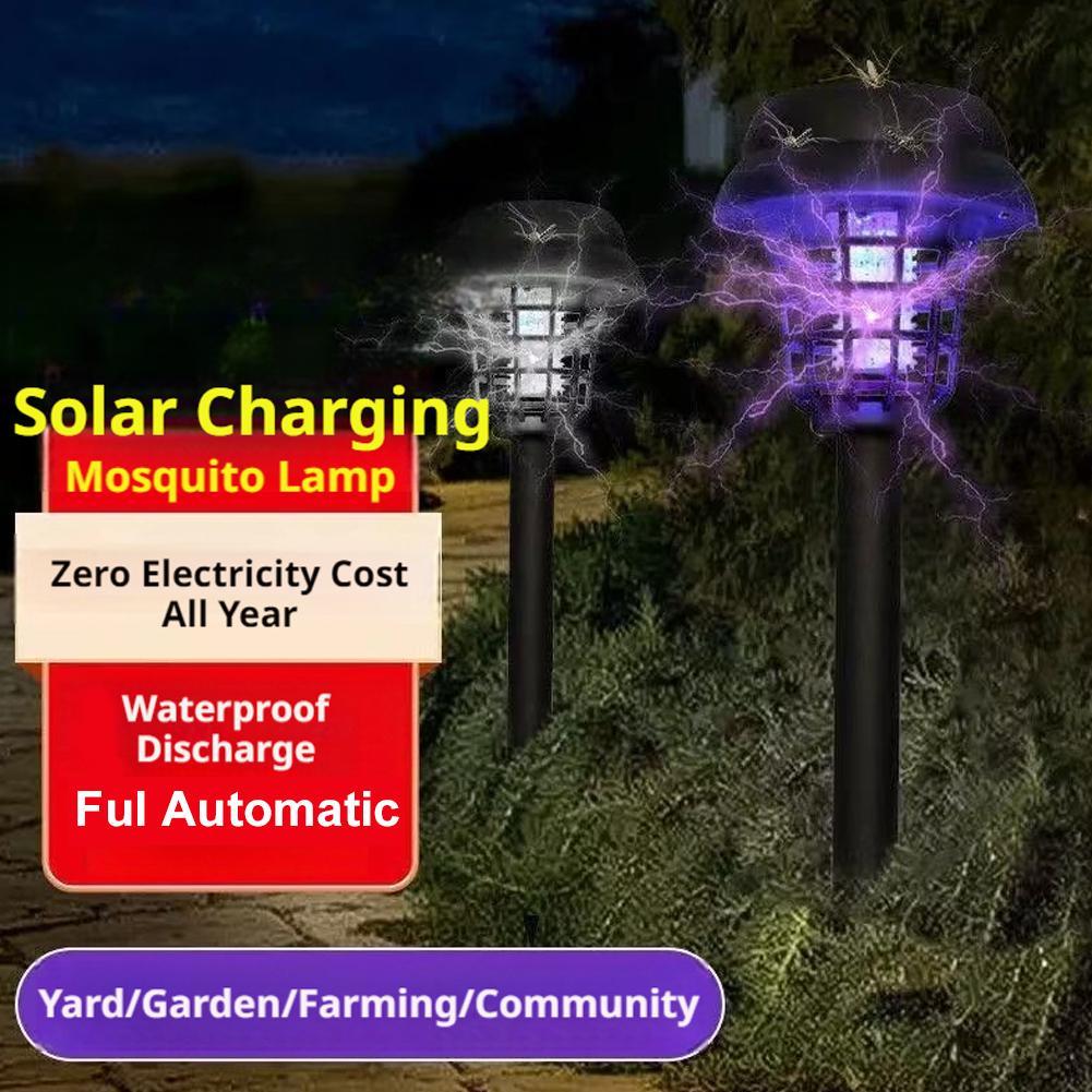 Camping Solar Lantern - 4/2/1 個ソーラー蚊キラーランプ家庭菜園防水蚊よけ屋外キャンプ電気蚊アーティファクト照明