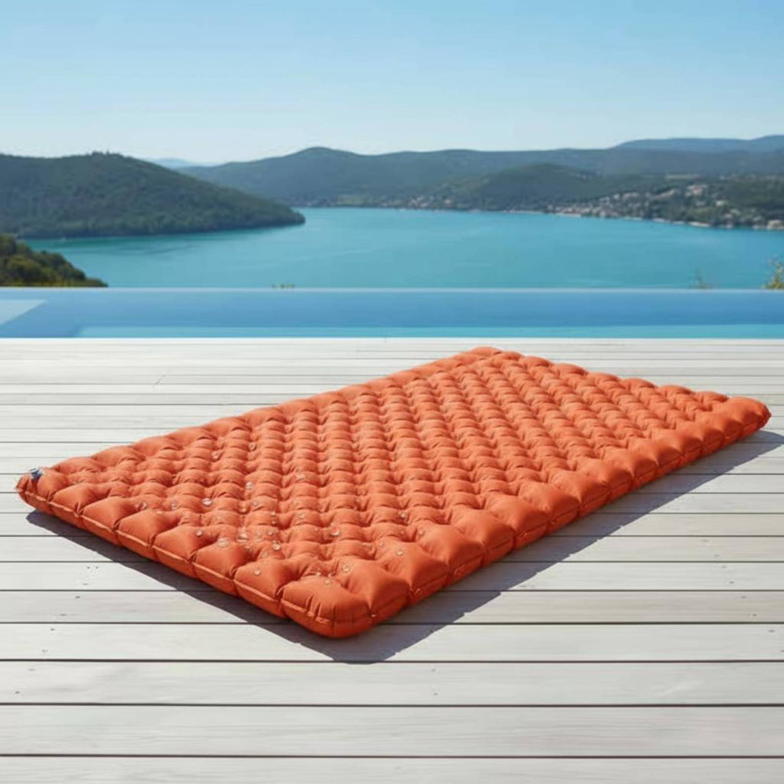 Outdoor Camping Mattress - インフレータブルキャンプマットナイロン TPU インフレータブルスリーピングパッドダブルスリーピングパッド耐湿性アウトドアギア防水