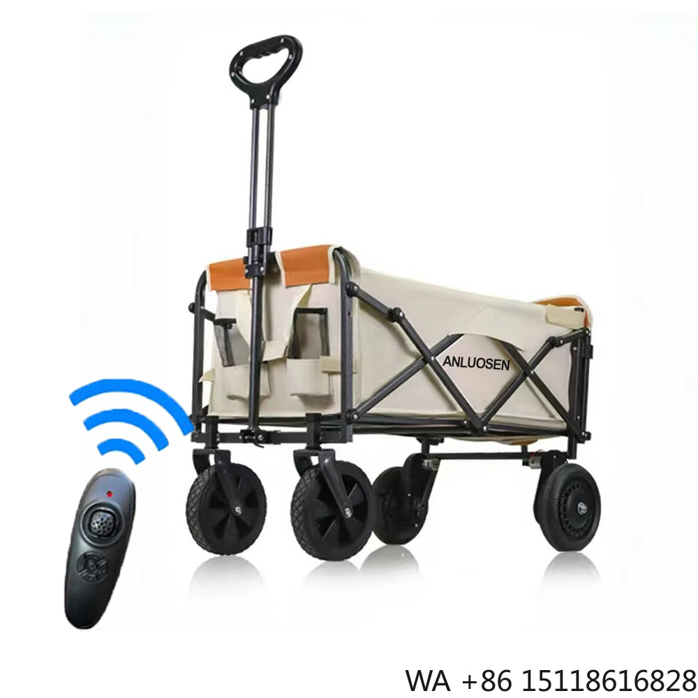 Outdoor Camping Furniture - 電動キャンプワゴンカート 折りたたみ式 2000mAh 電動アシスト付き 屋外用 キャンプ