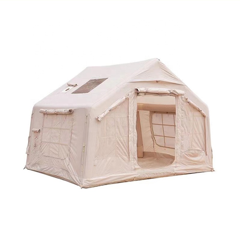 Outdoor Camping On Youtube - 黒色自動膨張式テント 大型グランピングエアキャンプチューブファミリーテント屋外キャンプキャビンハウステント