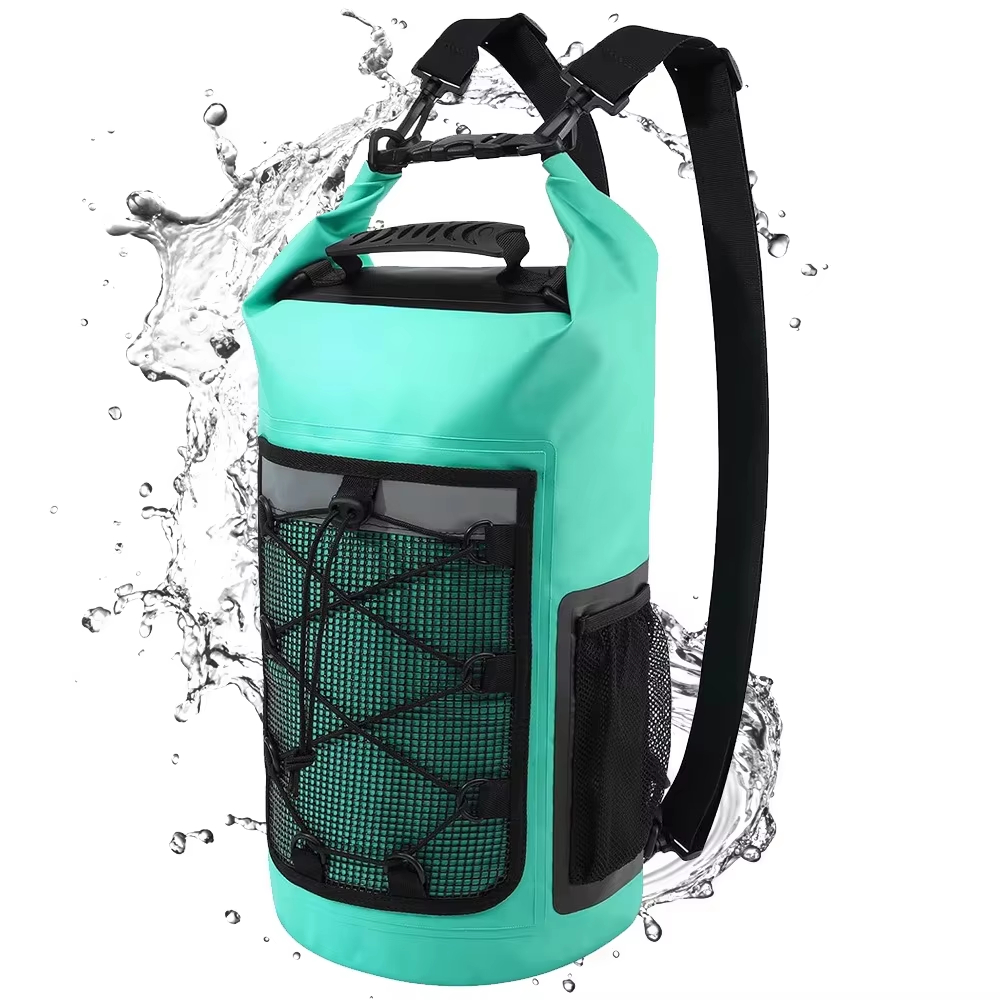 Dry Bag Waterproof - 25L PVC ドライドリフト防水バッグビーチキャンプ水泳バッグ反射バケットバッグカヤック漂流ラフティングサーフィンボートバッグ