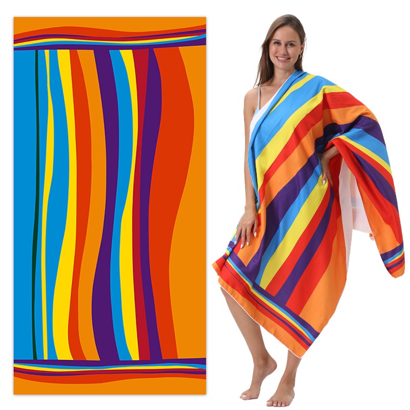 Camp Towel Microfiber - 速乾性マイクロファイバービーチタオル、携帯用ソフト吸水バスタオル、水泳、キャンプ、旅行、ビーチの必需品