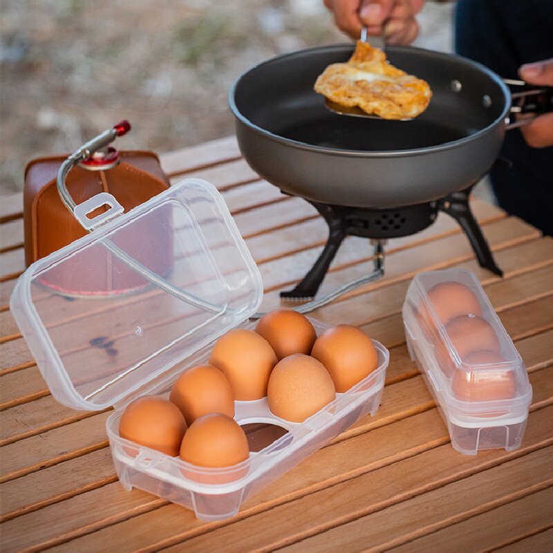 Outdoor Camping Storage Box - 屋外耐衝撃卵ボックス収納ボックス、ポータブルキャンプ飛散防止卵トレイ、家庭用プラスチック保護ボックス、旅行飛散防止