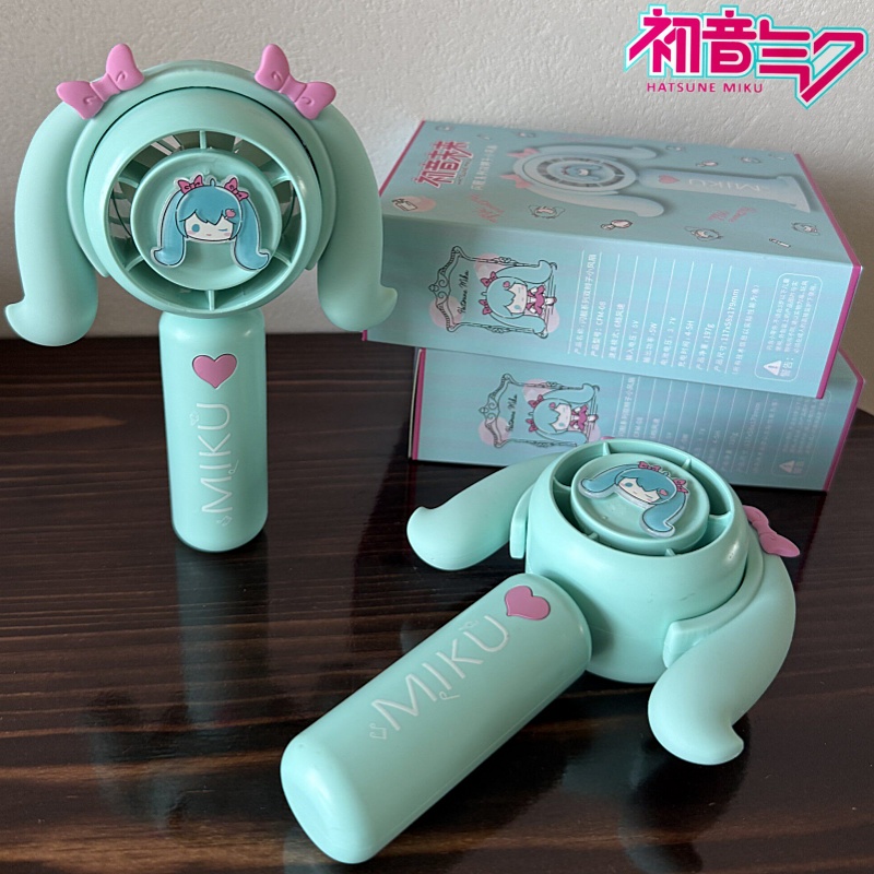 Outdoor Camping Ventilator - 初音ミクミニハンドヘルドファン冷却ファン家庭用オフィス旅行アウトドアやキャンプドロップシップ小型ファンギフトおもちゃ