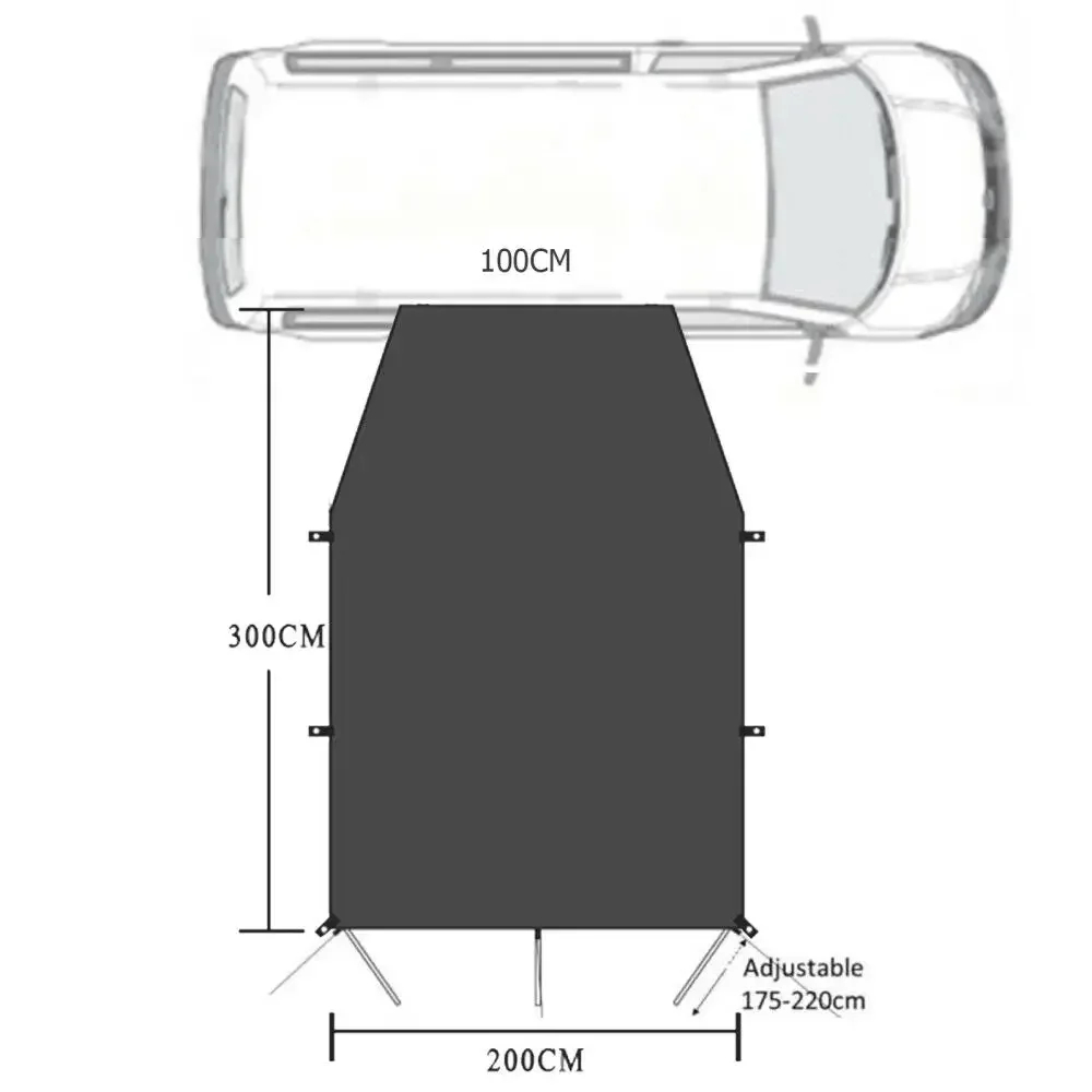 Outdoor Camping Jeep - 防水カーシェルター,キャンプサイドシェルター,テント,日よけ,ジープ用