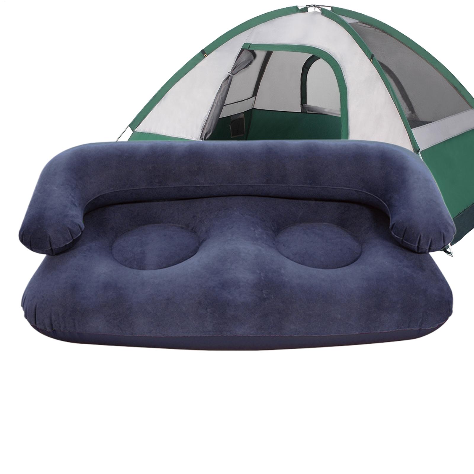 Outdoor Camping Decke - キャンプ用インフレータブルカウチ、折りたたみ式フロッキング加工ポータブルソファ、アームレスト付き、パティオ、庭、デッキ用エアーソファ