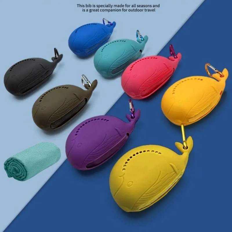Camp Towel Microfiber - ポータブルシリコンケース＆軽量マイクロファイバー速乾タオル、旅行、ビーチ、水泳、ヨガ用のキャンプ＆トラベルタオル