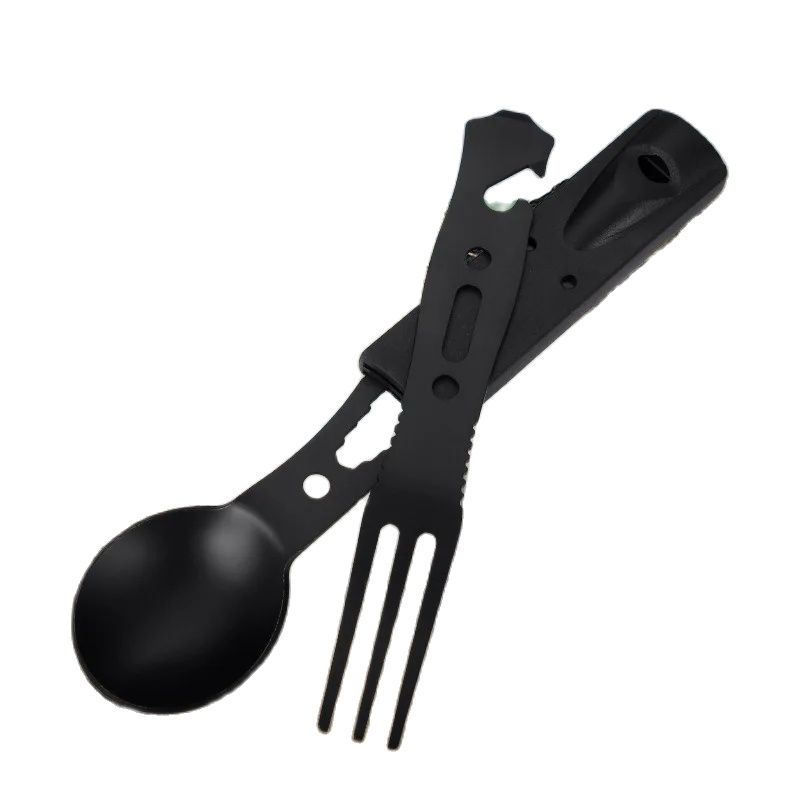 ステンレス製キャンプ用カトラリーセット、ホイッスル付き多機能 - Camping Knife Multi-Tool のレビューと価格