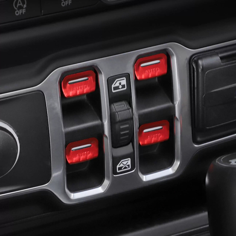 ウィンドウスイッチボタンカバートリム ジープラングラー JL - Outdoor Camping Jeep のレビューと価格