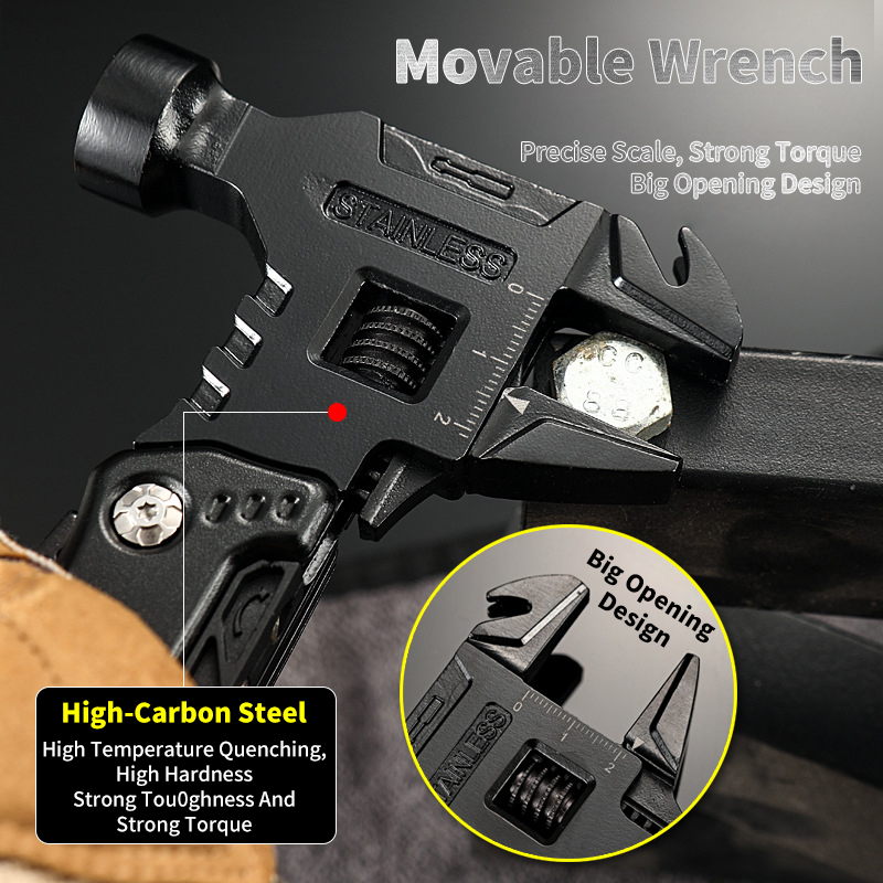 新しい多機能レンチハンマーナイフプライヤー屋外キャンプサバイ - Camping Knife Multi-Tool のレビューと価格