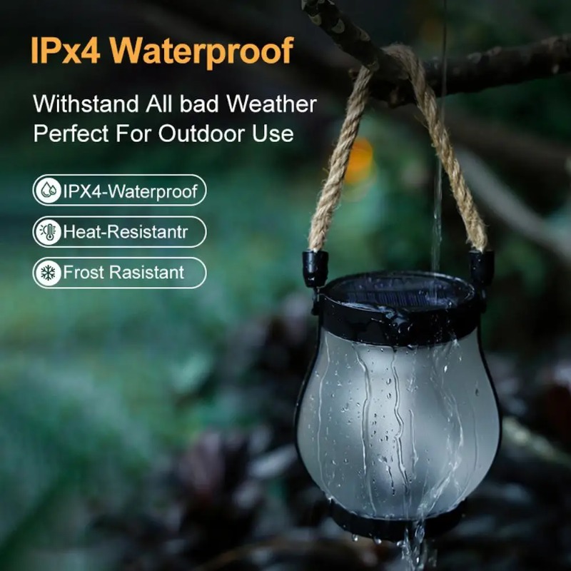 ソーラーフレームランプUSB充電式キャンプライト吊り下げ式中 - Camping Solar Lantern のレビューと価格