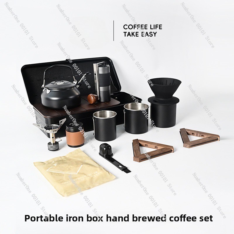 アウトドアキャンプ用ハンドブリューコーヒーキット、ポータブル - Outdoor Camping Storage Box のレビューと価格