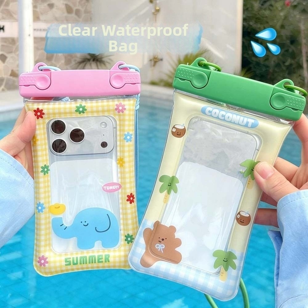 調節可能なストラップ防水電話ポーチ漫画の動物プリント軽量クロ - Dry Bag Waterproof のレビューと価格