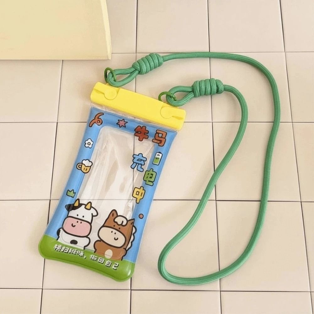 調節可能なストラップ防水電話ポーチ漫画の動物プリント軽量クロ - Dry Bag Waterproof のレビューと価格