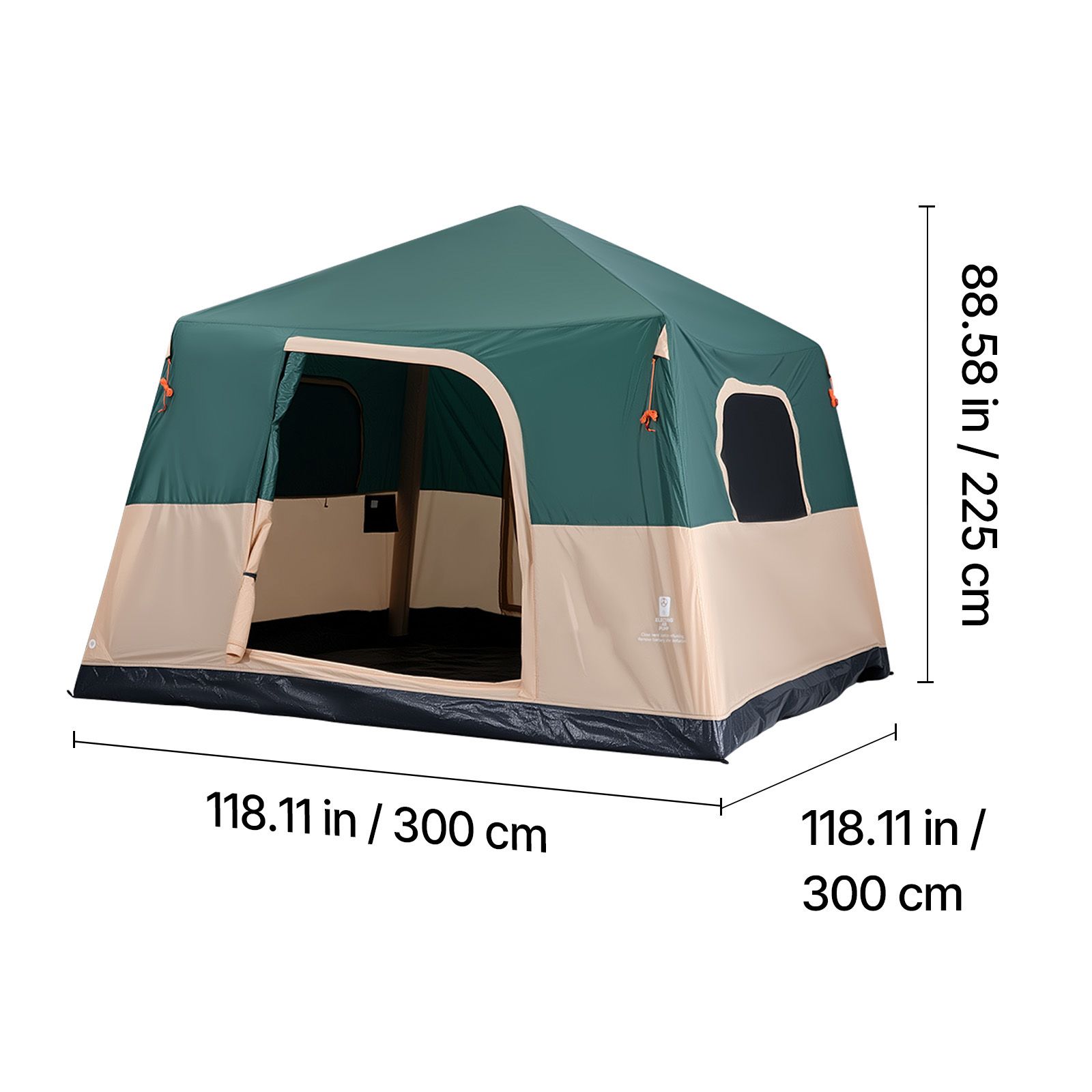 キャンプテント、6人用インフレータブルキャビンテント、充電式 - Outdoor Camping On Youtube のレビューと価格