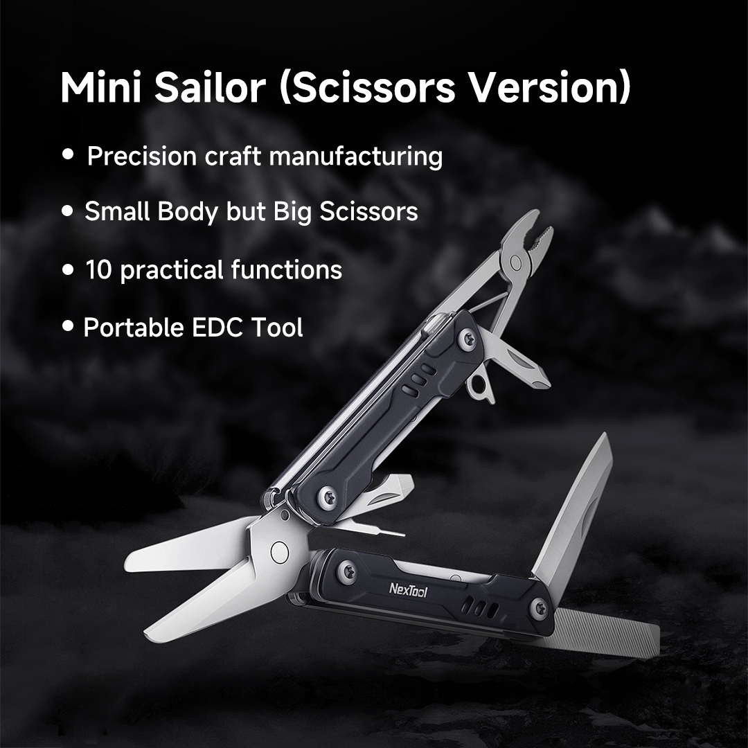 NexTool ミニセーラーはさみ 10 in 1 マルチツ - Camping Knife Multi-Tool のレビューと価格