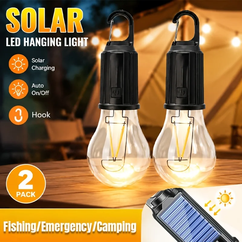 ソーラー LED キャンプライト Type-C 充電式吊り下 - Camping Solar Lantern のレビューと価格