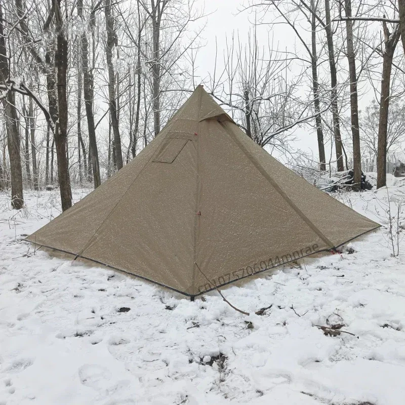 煙突付き四面キャンプテント、薪ストーブ用ピラミッド型ホットテ - Outdoor Camping On Youtube のレビューと価格