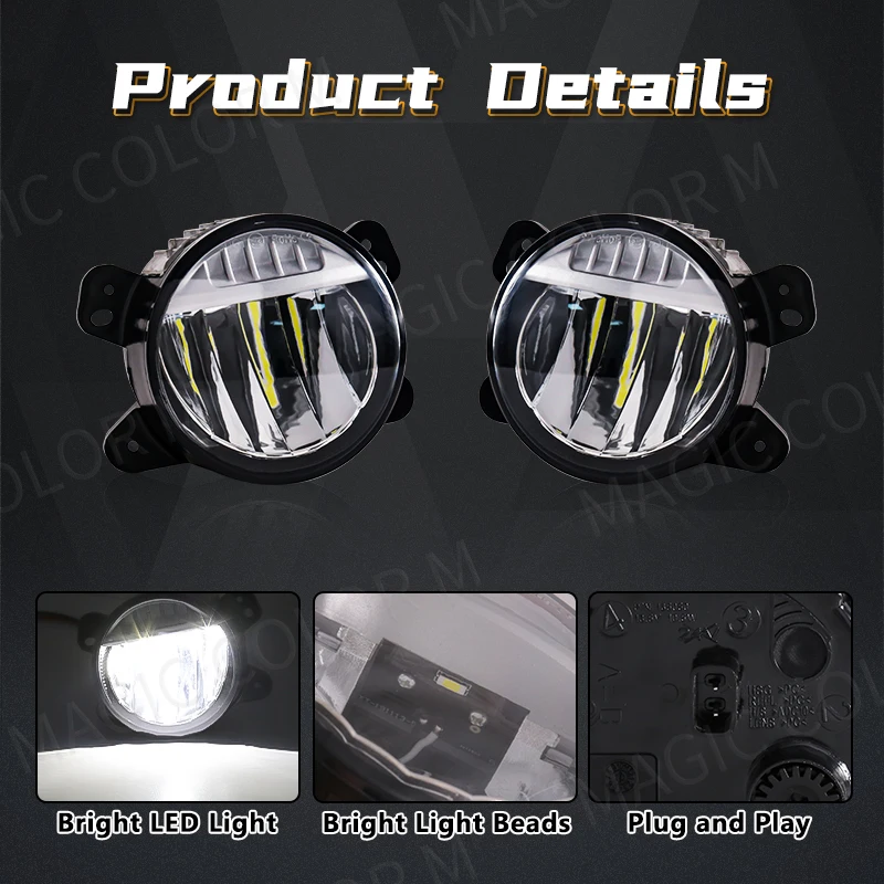 LEDフォグライト,フロントバンパー,車のアクセサリー,jl - Outdoor Camping Jeep のレビューと価格