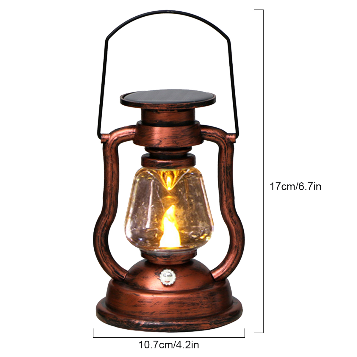 雰囲気ライトレトロ LED ソーラーライトオイルランプちらつ - Camping Solar Lantern のレビューと価格