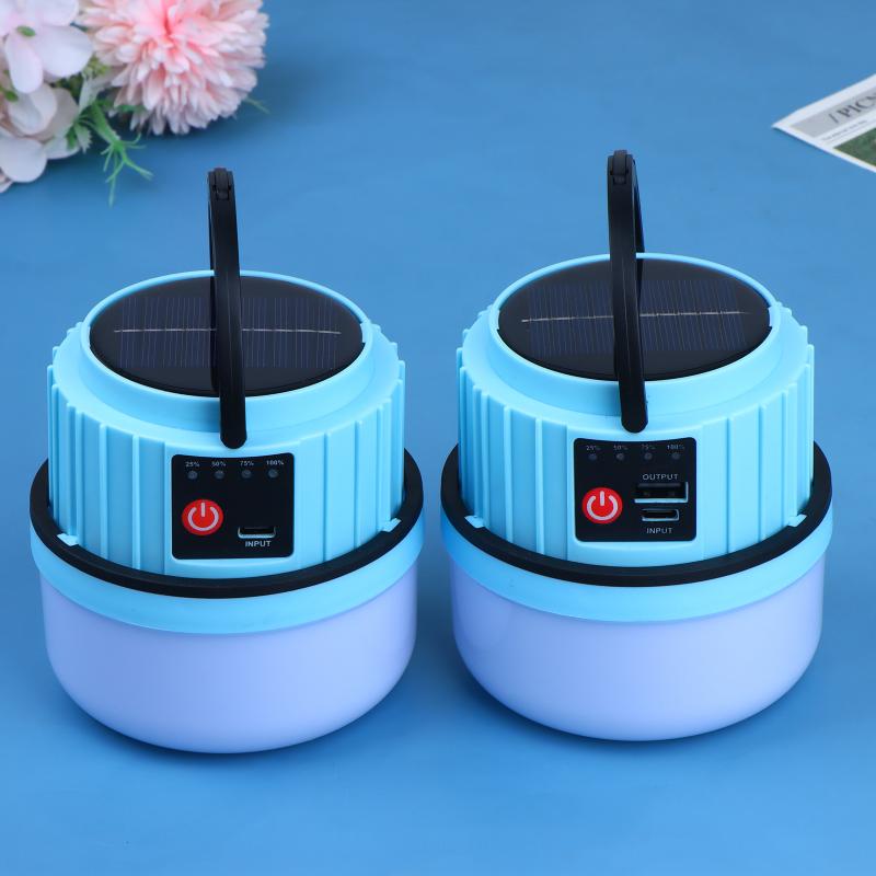 IP44防水屋外LEDソーラーバルブライト充電式ポータブルラ - Camping Solar Lantern のレビューと価格
