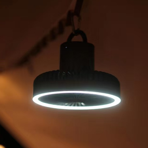 LEDライト付きポータブルキャンプファン、三脚スタンド、テン - Outdoor Camping Ventilator のレビューと価格
