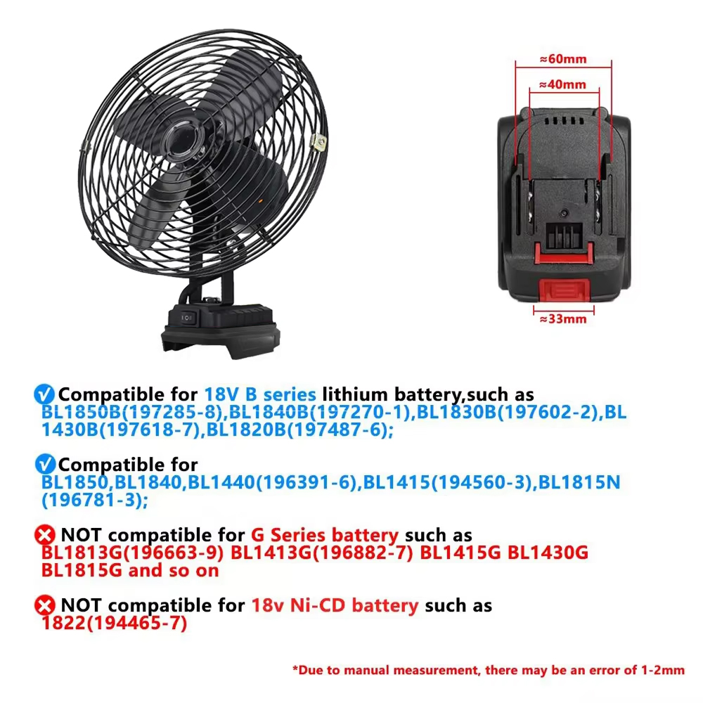 6/8インチキャンプファン屋外釣り用ワイヤレスデスクトップポ - Outdoor Camping Ventilator のレビューと価格