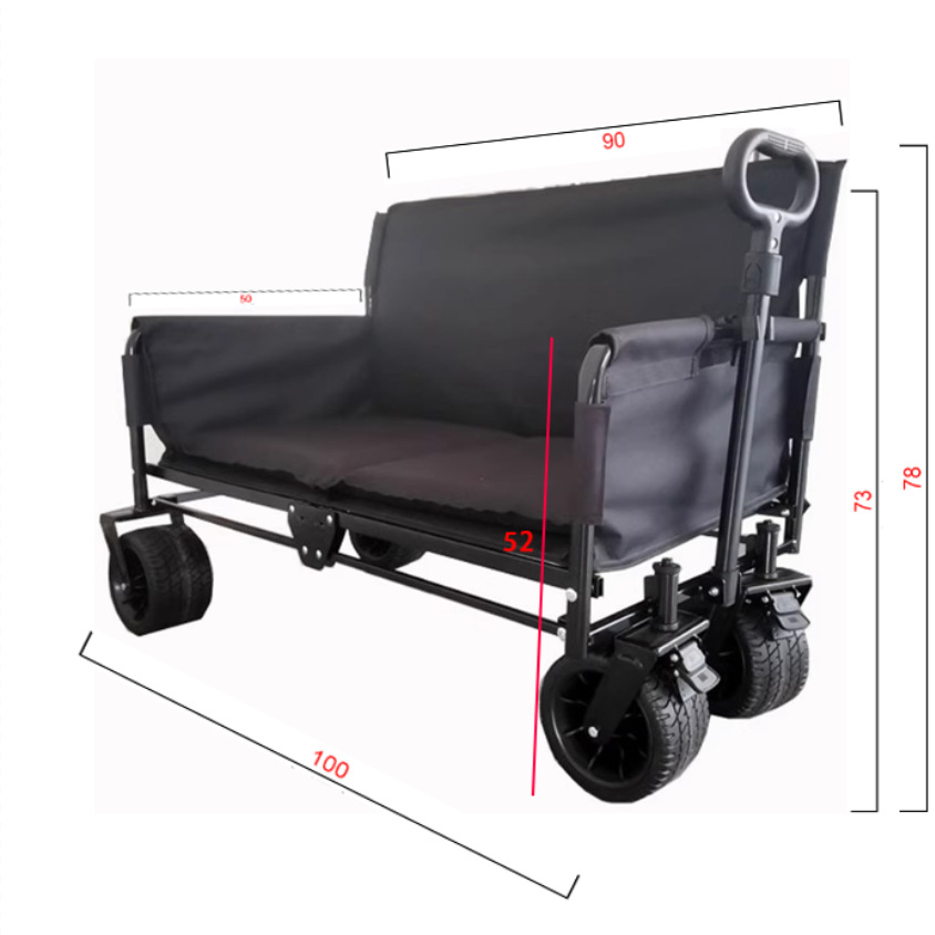 JXFT多機能四輪メタル屋外折りたたみワゴンリクライニングソ - Outdoor Camping Furniture のレビューと価格