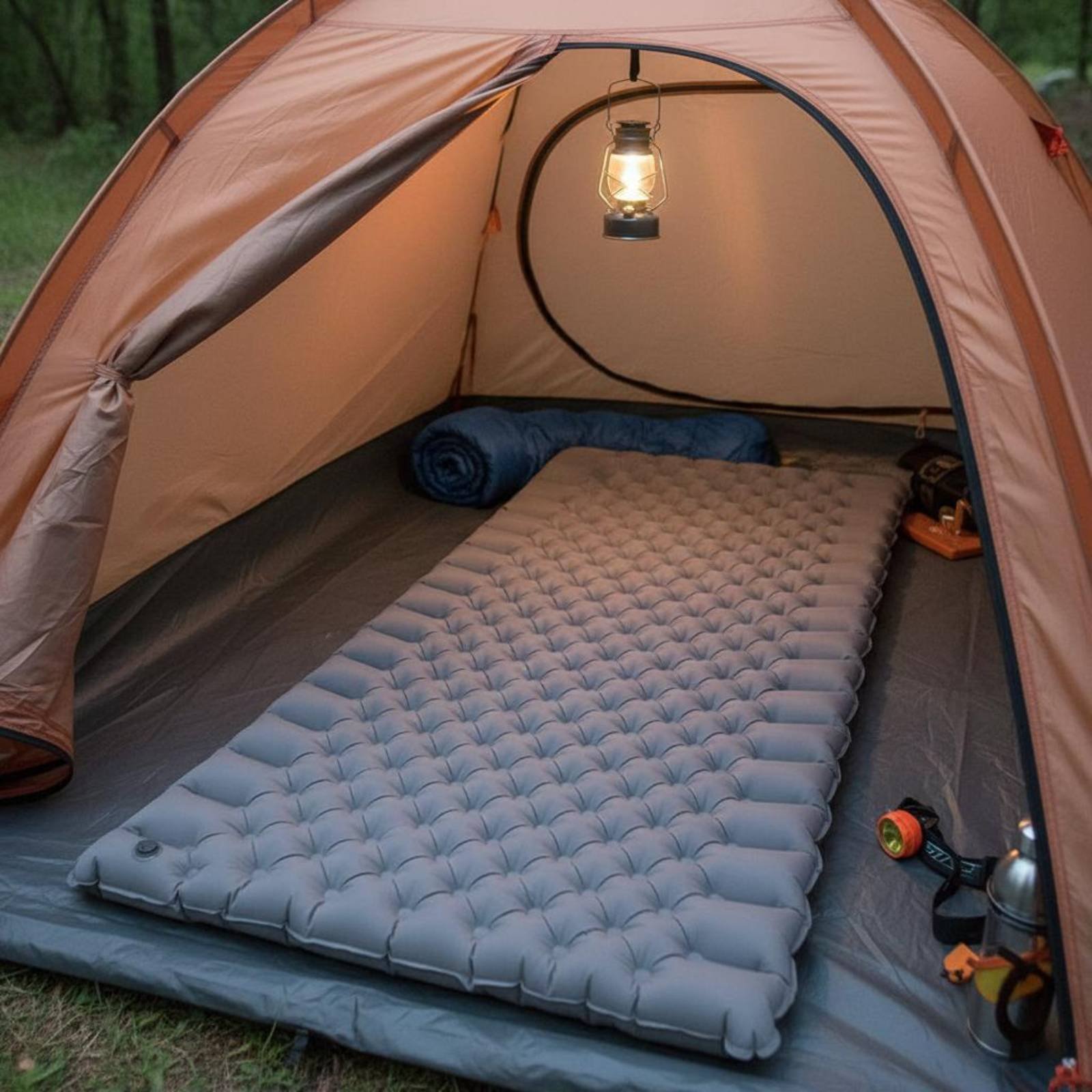 インフレータブルキャンプマットナイロン TPU インフレータ - Outdoor Camping Mattress のレビューと価格