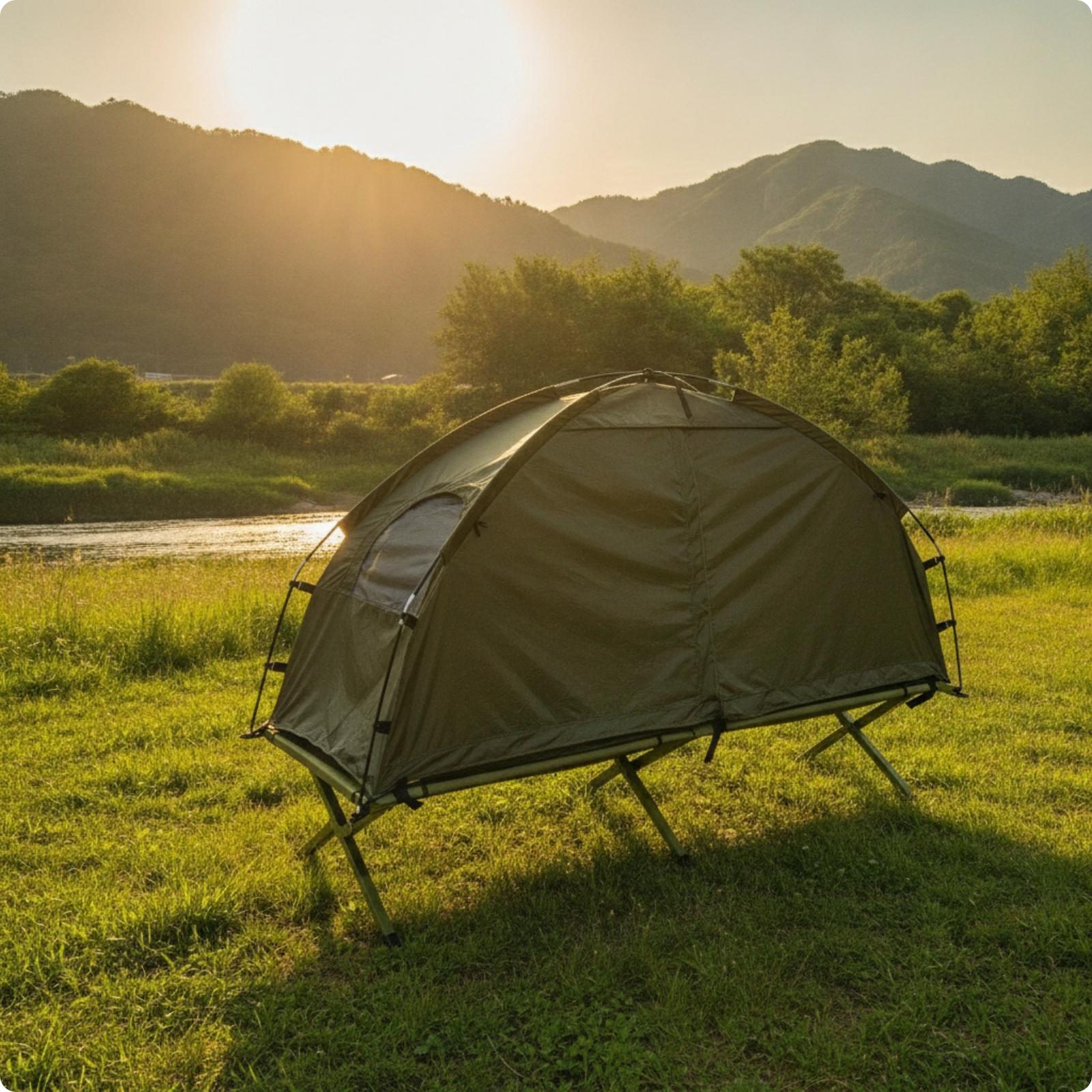 コンパクトなアウトドア用簡易テント（キャンプ用）、8本の地釘 - Outdoor Camping Guy のレビューと価格