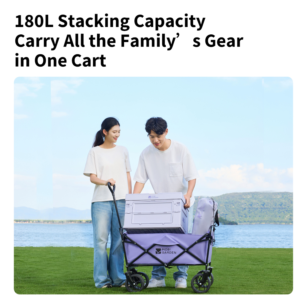 モビガーデン折りたたみ式四輪ポータブルワゴン、キャンプ車やキ - Outdoor Camping Furniture のレビューと価格