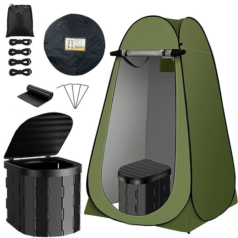 ‌ ポータブルポップアップトイレテント プライバシーシェルタ - Outdoor Camping Toilet Tent のレビューと価格