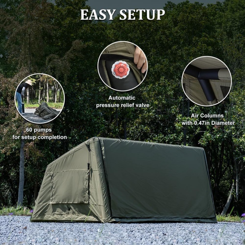 屋外自動膨張式キャンプテント キャンプパーティー 四季対応  - Outdoor Camping Furniture のレビューと価格