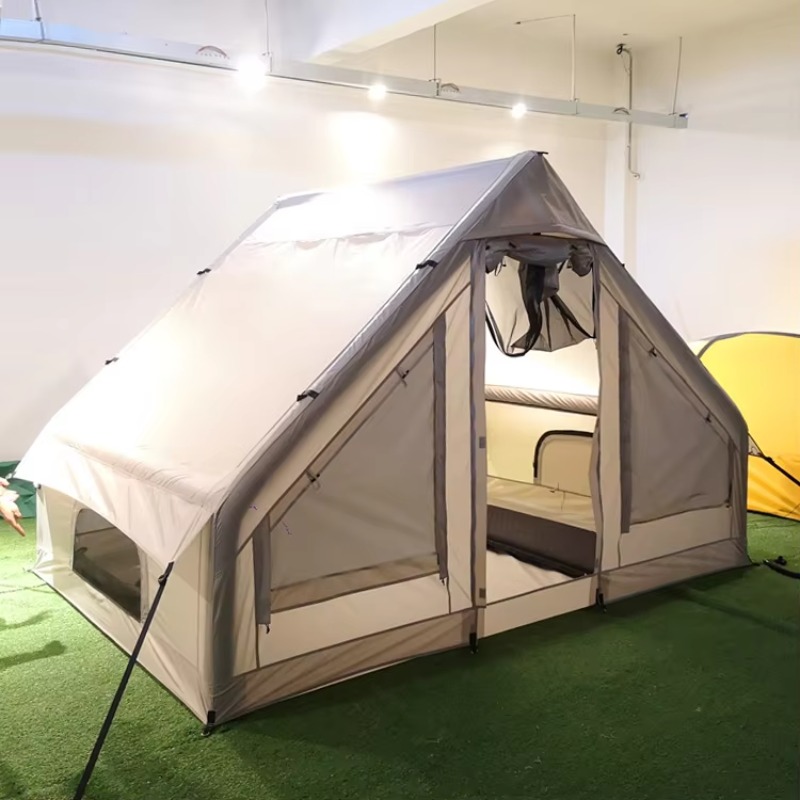 移動可能なPVC防水チューブエアテント、屋外大型インフレータ - Outdoor Camping On Youtube のレビューと価格