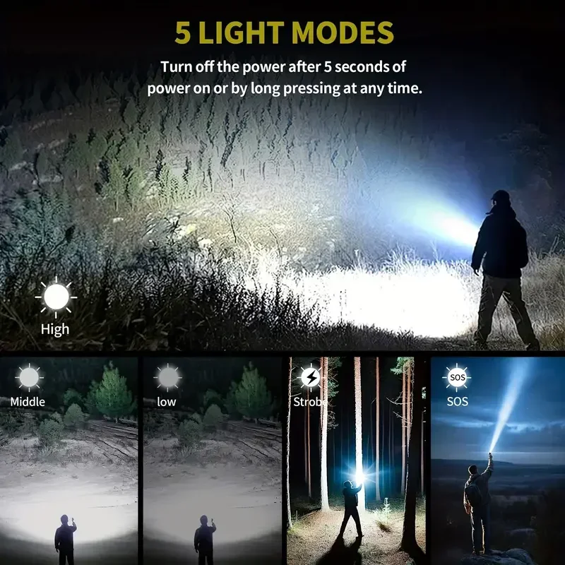 超強力懐中電灯集中点火懐中電灯防水軍事戦術ランプ屋外キャンプ - Outdoor Camping Adventures のレビューと価格