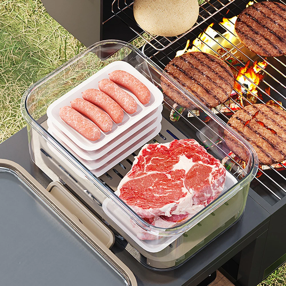 ポータブル食品保存容器 大容量 気密鮮度ボックス 排水プレー - Outdoor Camping Storage Box のレビューと価格