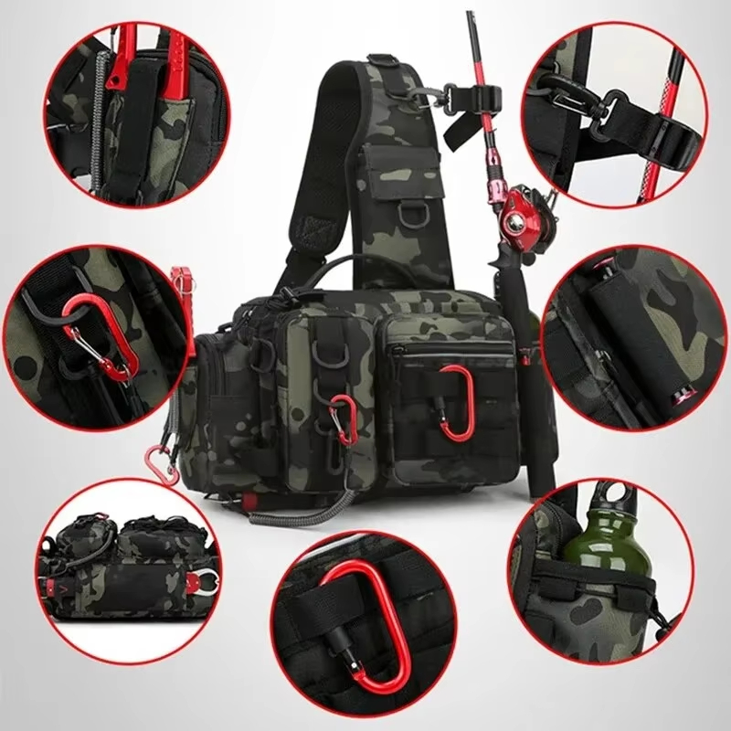 アウトドア戦術キャンプクライミングウエストスリングバッグクロ - Outdoor Camping Storage Box のレビューと価格