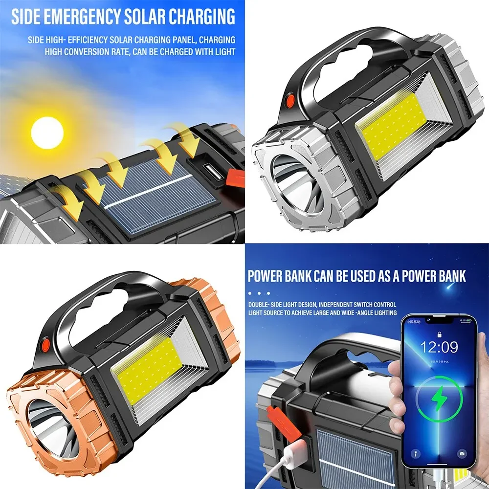 新しいアップグレード充電式ハイパワーソーラー LED 懐中電 - Camping Solar Lantern のレビューと価格