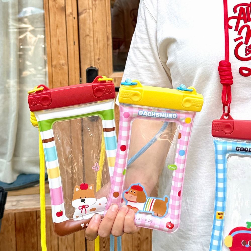 透明防水携帯電話バッグ PVC ダブル吊り下げロープ 首掛け - Dry Bag Waterproof のレビューと価格