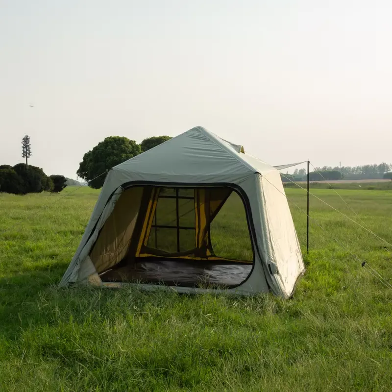 防水ポータブルオックスフォード生地エアテント、家族でのアウト - Outdoor Camping Adventures のレビューと価格