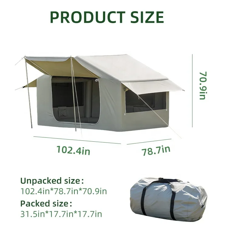 3～4人用クイックセット大型インフレータブルキャンプ用ポータ - Outdoor Camping On Youtube のレビューと価格