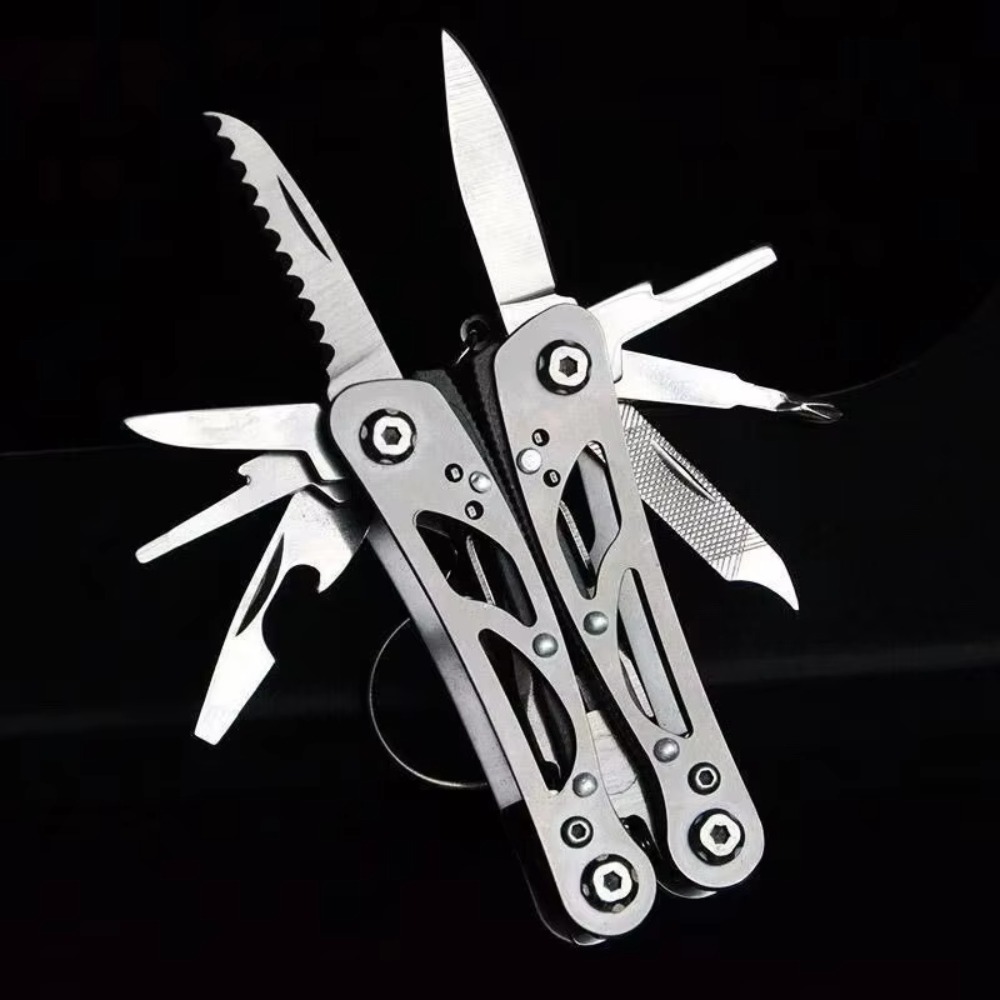 キャンプ用マルチツール ステンレス製携帯折りたたみナイフプラ - Camping Knife Multi-Tool のレビューと価格