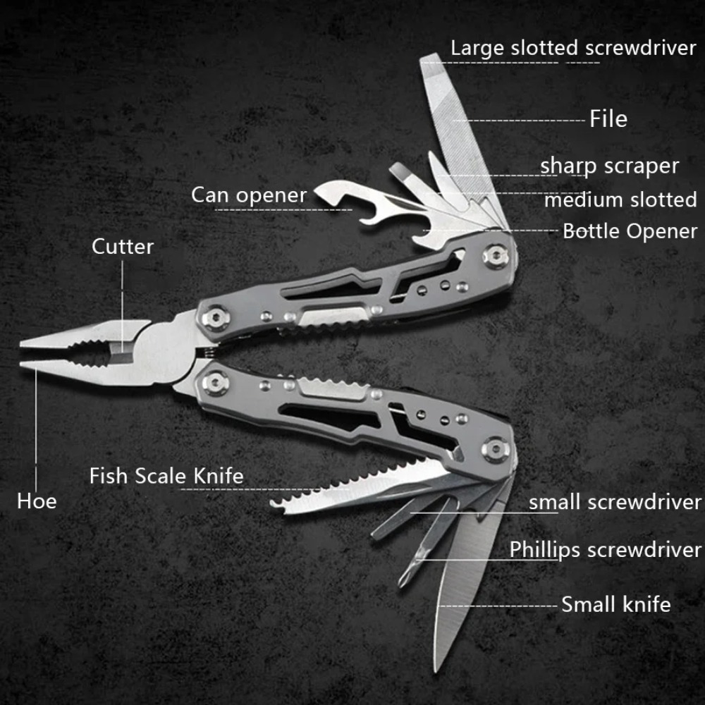 キャンプ用マルチツール ステンレス製携帯折りたたみナイフプラ - Camping Knife Multi-Tool のレビューと価格