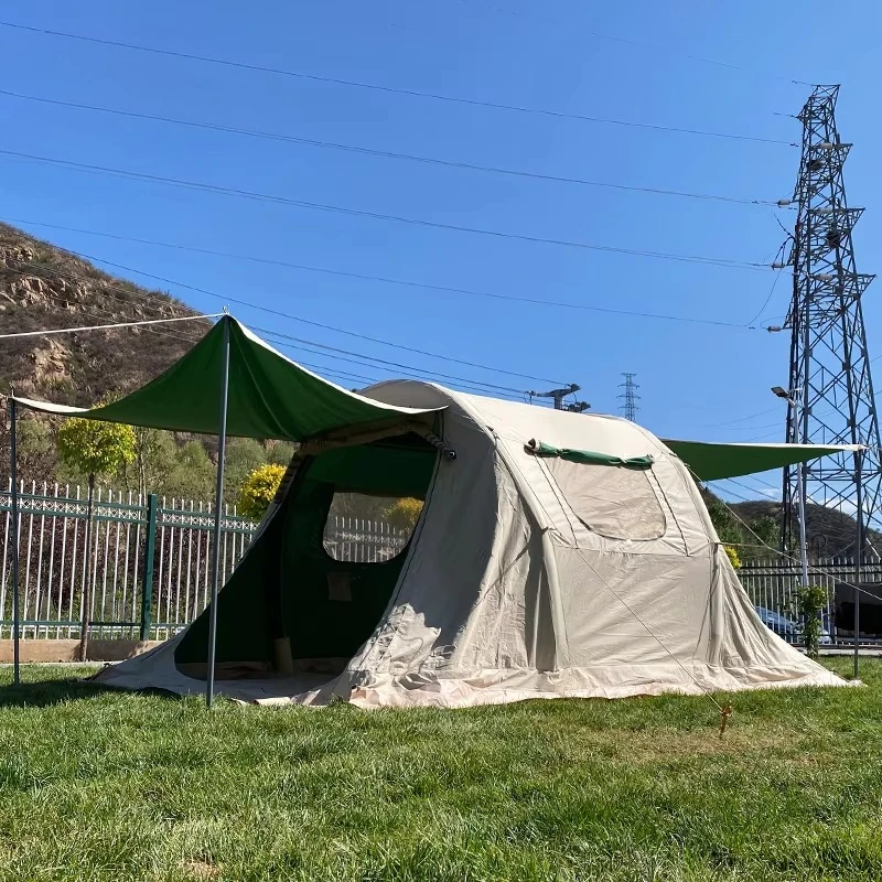 防水屋外用インフレータブルハウス 4人用 小型 12平方メー - Outdoor Camping On Youtube のレビューと価格